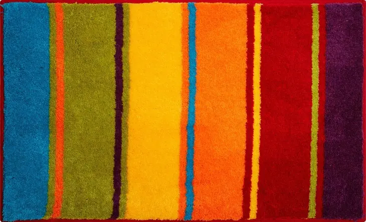 Badematte >SUMMERTIME< in multicolor, 100% Polyacryl SUPERSOFT - 90x60x2 (LxBxH)