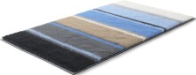 Badematte >SUMMERTIME< in blau, 100% Polyacryl SUPERSOFT - 90x60x1,8cm (LxBxH)