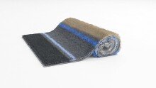 Badematte >SUMMERTIME< in blau, 100% Polyacryl SUPERSOFT - 115x65x1,8cm (LxBxH)