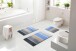 Badematte >SUMMERTIME< in blau, 100% Polyacryl SUPERSOFT - 115x65x1,8cm (LxBxH)