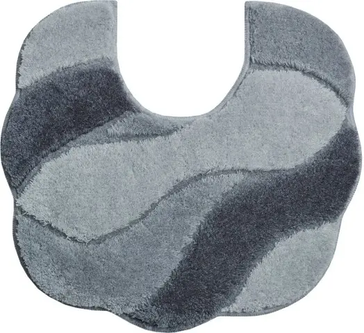 Badematte >CARMEN< in grau, 100% Polyacryl ULTRASOFT - 50x55x2,4cm (LxBxH)