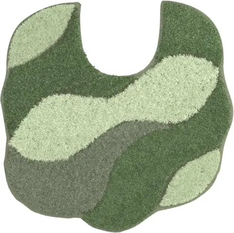 Badematte >CARMEN< in grün, 100% Polyacryl ULTRASOFT - 55x50x2,4cm (LxBxH)