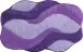 Badematte >CARMEN< in flieder, 100% Polyacryl ULTRASOFT - 100x60x2,4cm (LxBxH)