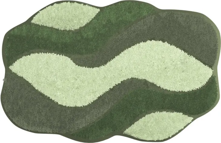 Badematte >CARMEN< in grün, 100% Polyacryl ULTRASOFT - 100x60x2,4cm (LxBxH)