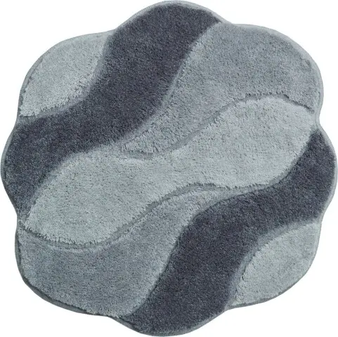 Badematte >CARMEN< in grau, 100% Polyacryl ULTRASOFT - 60x60x2,4cm (LxBxH)