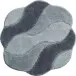 Badematte >CARMEN< in grau, 100% Polyacryl ULTRASOFT - 60x60x2,4cm (LxBxH)