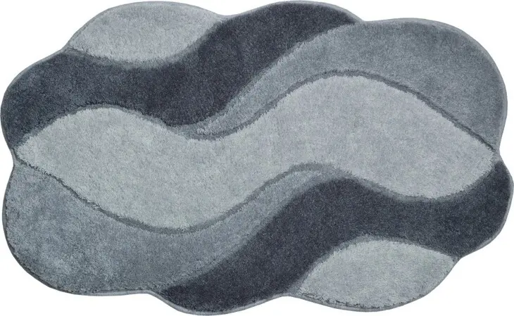 Badematte >CARMEN< in grau, 100% Polyacryl ULTRASOFT - 120x70x2,4cm (LxBxH)