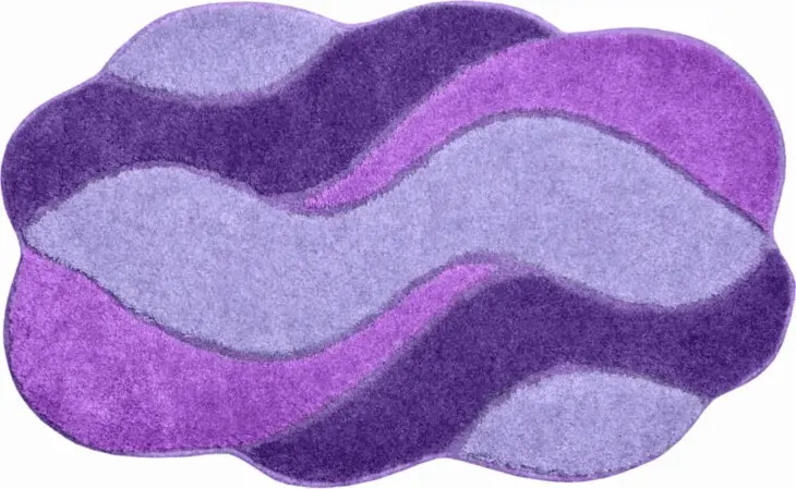 Badematte >CARMEN< in flieder, 100% Polyacryl ULTRASOFT - 140x80x2,4cm (LxBxH)