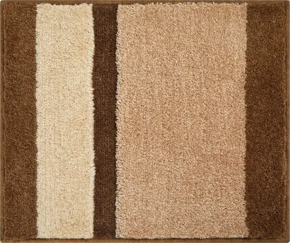 Badematte >ROOM< in beige, 100% Polyacryl SUPERSOFT - 60x50x2,4cm (LxBxH)