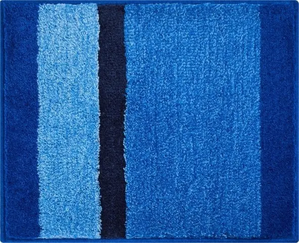Badematte >ROOM< in blau, 100% Polyacryl SUPERSOFT - 60x50x2,4cm (LxBxH)