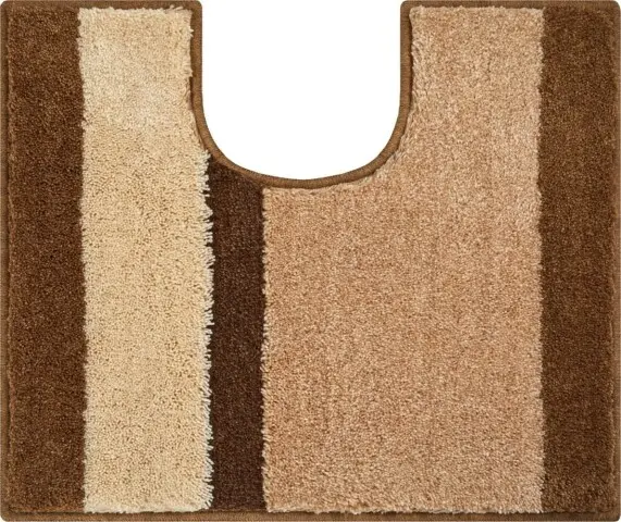 Badematte >ROOM< in beige, 100% Polyacryl SUPERSOFT - 60x50x2,4cm (LxBxH)