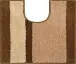 Badematte >ROOM< in beige, 100% Polyacryl SUPERSOFT - 60x50x2,4cm (LxBxH)
