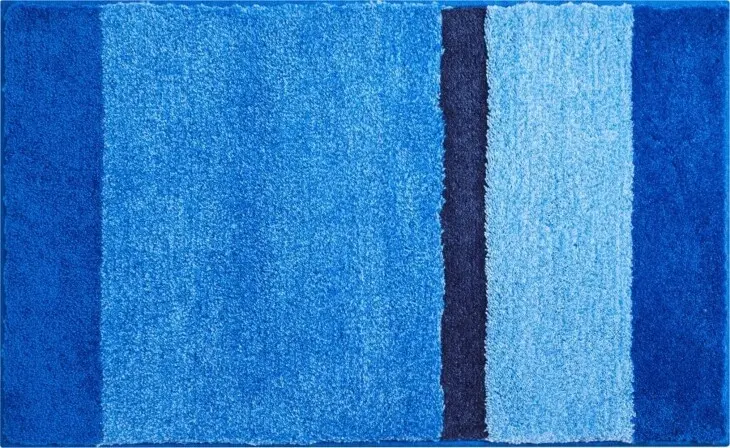 Badematte >ROOM< in blau, 100% Polyacryl SUPERSOFT - 100x60x2,4cm (LxBxH)