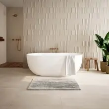 Badematte >ELYSIA< in silber, 100% Polyester...