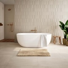 Badematte >ELYSIA< in beige, 100% Polyester MAGICSOFT - 120x70x2,5cm (LxBxH)