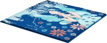 Teppich >FAIRY< in blau, 100% Polyacryl SUPERSOFT - 100x100x1,7cm (LxBxH)