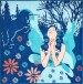 Teppich >FAIRY< in blau, 100% Polyacryl SUPERSOFT - 100x100x1,7cm (LxBxH)