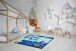 Teppich >FAIRY< in blau, 100% Polyacryl SUPERSOFT - 100x100x1,7cm (LxBxH)