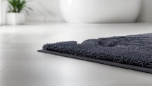 Badematte >FERYA< in anthrazit, 100% Polyester MAGICSOFT - 60x50x1,8cm (LxBxH)