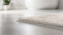 Badematte >FERYA< in natur, 100% Polyester MAGICSOFT - 100x60x1,8cm (LxBxH)