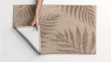 Badematte >FERYA< in beige, 100% Polyester MAGICSOFT - 100x60x1,8cm (LxBxH)