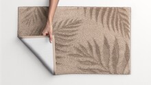 Badematte >FERYA< in beige, 100% Polyester MAGICSOFT - 120x70x1,8cm (LxBxH)