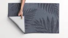 Badematte >FERYA< in anthrazit, 100% Polyester MAGICSOFT - 120x70x1,8cm (LxBxH)