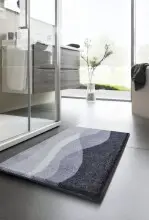 Badematte >HILLS< in anthrazit, 100% Polyacryl...