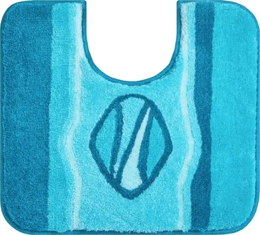 Badematte >JEWEL< in türkis, 100% Polyacryl ULTRASOFT - 55x50x2,4cm (LxBxH)