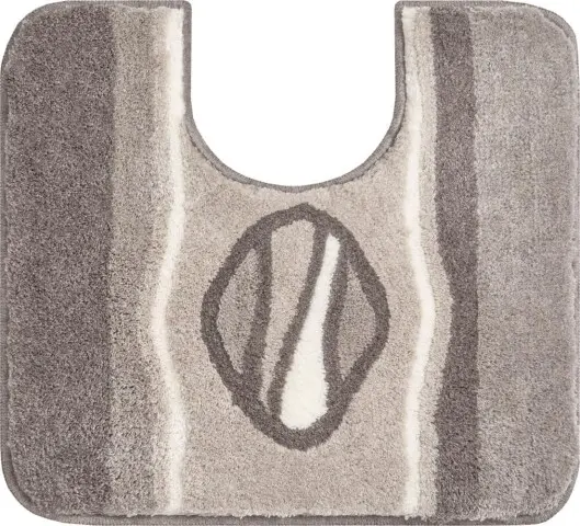 Badematte >JEWEL< in taupe, 100% Polyacryl ULTRASOFT - 55x50x2,4cm (LxBxH)