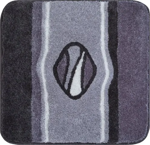 Badematte >JEWEL< in anthrazit, 100% Polyacryl ULTRASOFT - 60x60x2,4cm (LxBxH)