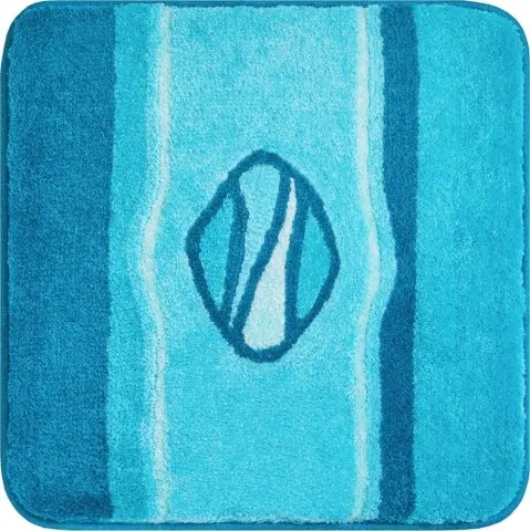 Badematte >JEWEL< in türkis, 100% Polyacryl ULTRASOFT - 60x60x2,4cm (LxBxH)