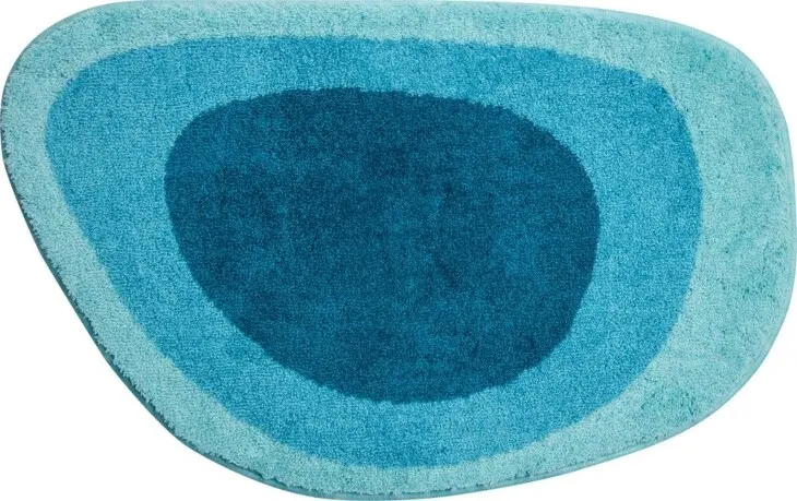 Badematte >LAKE< in türkis, 100% Polyacryl EXTRASOFT - 75x50x2,4cm (LxBxH)