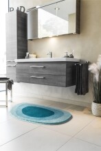 Badematte >LAKE< in türkis, 100% Polyacryl EXTRASOFT - 90x60x2,4cm (LxBxH)