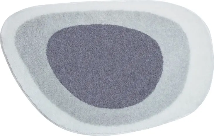 Badematte >LAKE< in silbergrau, 100% Polyacryl EXTRASOFT - 105x70x2,4cm (LxBxH)