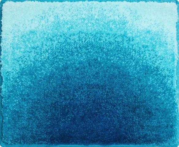 Badematte >SUNSHINE< in türkis, 100% Polyacryl SUPERSOFT - 60x50x2,4cm (LxBxH)