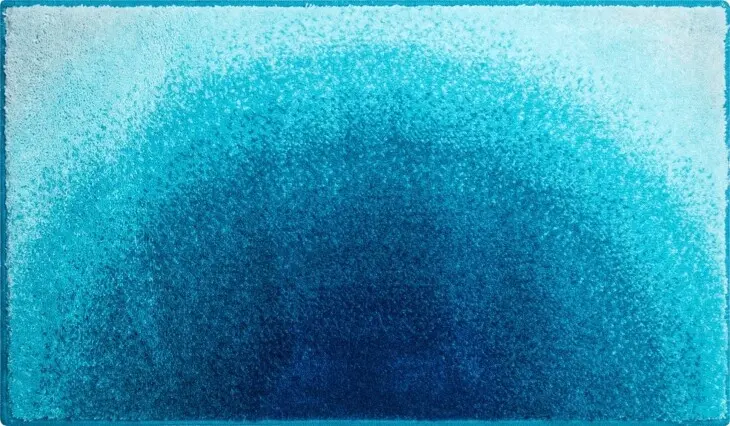 Badematte >SUNSHINE< in türkis, 100% Polyacryl SUPERSOFT - 100x60x2,4cm (LxBxH)