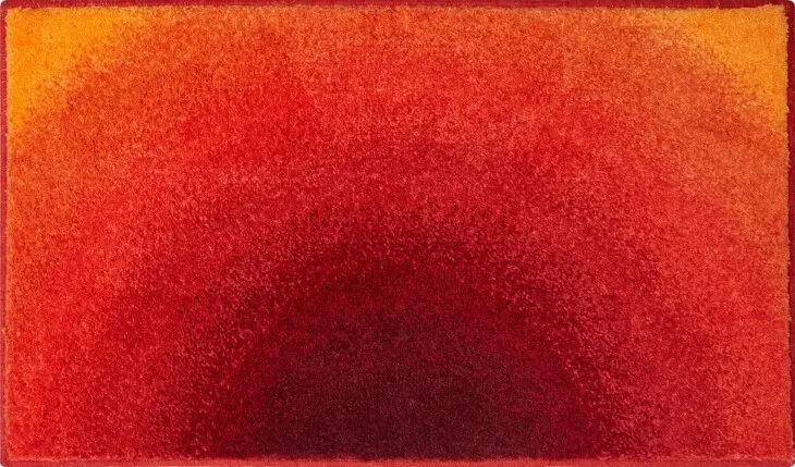 Badematte >SUNSHINE< in orange, 100% Polyacryl SUPERSOFT - 100x60x2,4cm (LxBxH)