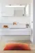 Badematte >SUNSHINE< in orange, 100% Polyacryl SUPERSOFT - 100x60x2,4cm (LxBxH)