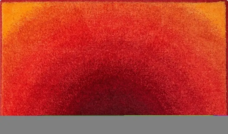 Badematte >SUNSHINE< in orange, 100% Polyacryl SUPERSOFT - 120x70x2,4cm (LxBxH)