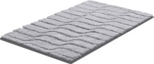 Badematte >VOGUE< in grau, 100% Baumwolle - 100x60x2,4cm (LxBxH)