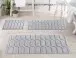 Badematte >VOGUE< in grau, 100% Baumwolle - 100x60x2,4cm (LxBxH)