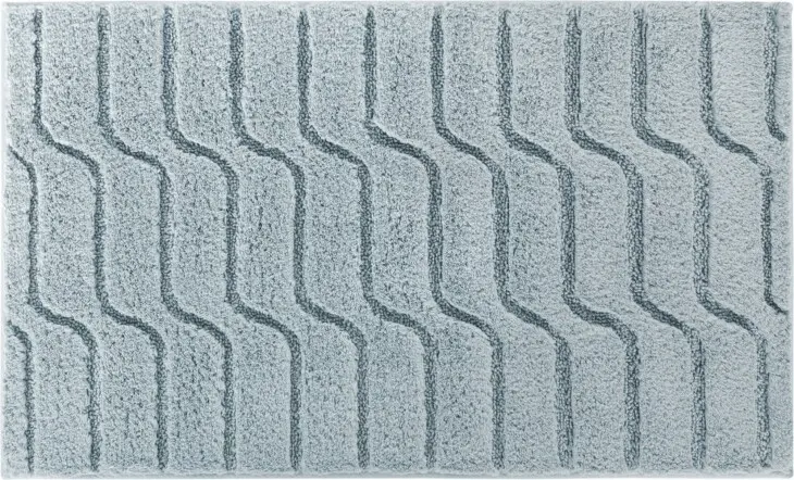 Badematte >VOGUE< in salbei, 100% Baumwolle - 100x60x2,4cm (LxBxH)