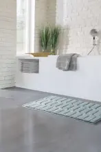 Badematte >VOGUE< in salbei, 100% Baumwolle - 100x60x2,4cm (LxBxH)