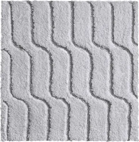Badematte >VOGUE< in grau, 100% Baumwolle - 60x60x2,4cm (LxBxH)