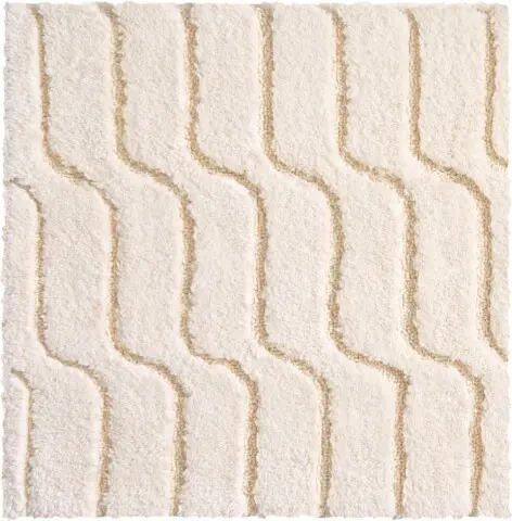 Badematte >VOGUE< in natur, 100% Baumwolle - 60x60x2,4cm (LxBxH)