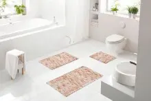 Badematte >LEONIE< in terracotta - 60x50x1,5 (LxBxH)