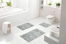 Badematte >LEONIE< in anthrazit - 90x60x1,5 (LxBxH)