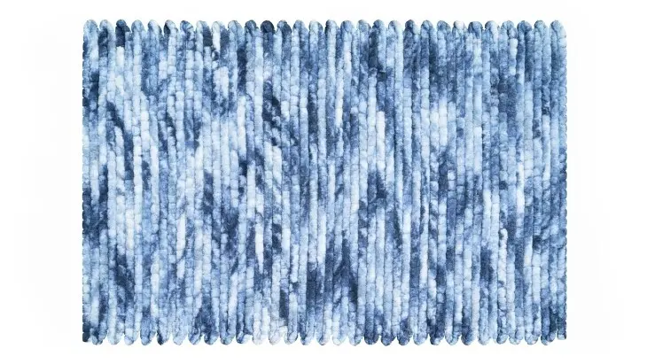 Badematte >LEONIE< in denim blue - 90x60x1,5 (LxBxH)
