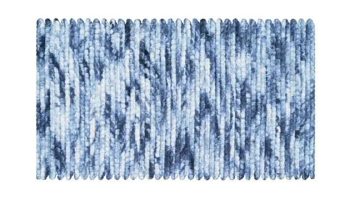 Badematte >LEONIE< in denim blue - 115x65x1,5 (LxBxH)